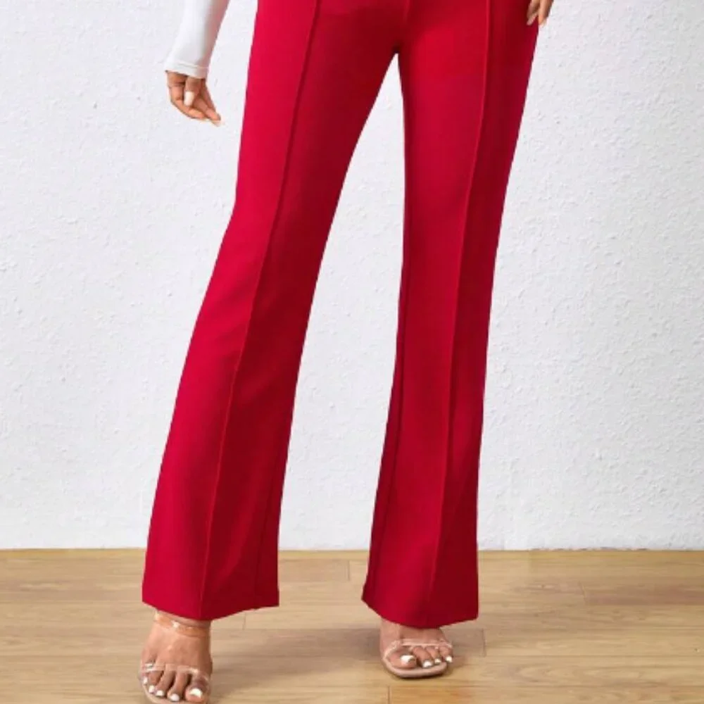 SHEIN Essnce Solid Color Casual Fashion Flared Pants Size M - Picture 8 of 9